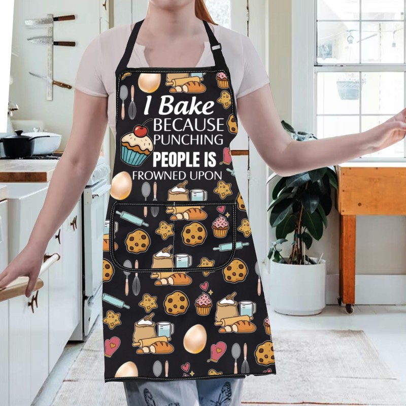 Baking Apron Baker Gift Baking Lover Gift Bake Because Punching