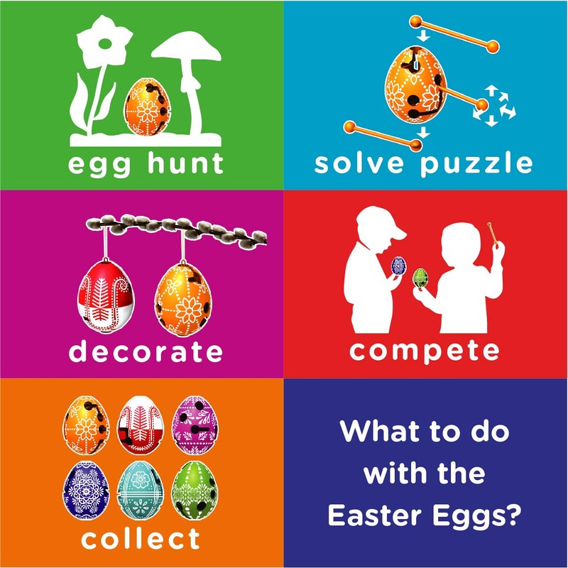 Easter Egg Blue: 3D Maze Puzzle, Surprise Toy for Egg