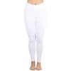 ToBeInStyle Women's Medium Weight Breathable Cotton-Spandex Leggings (Medium, White)