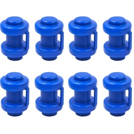 Pack of 8 trampoline end caps, 25 mm end caps for net poles, trampoline caps, post caps for the net poles of the trampoline, trampoline end caps, trampoline accessories, protective caps, blue
