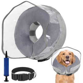 SCHIB Collar Inflable De Recuperación para Gato y Perro, Cono de Perro con la Mejora de la Lucha contra Lamer, Collares de Isabelino Después de la Cirugía Evitar Mordida y Arañazo