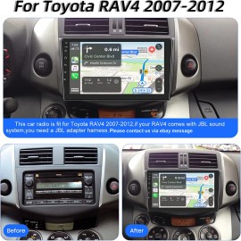 Unbranded FOR 2007-2012 TOYOTA RAV4 9" APPLE CARPLAY CAR STEREO RADIO ANDROID NAVI PLAYER