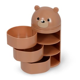 LEGAMI Legami - Desk Organizer, Schreibtisch-Organizer mit 3 seitlich zu öffnenden Schubladen, oberes Fach mit Schiebeverschluß, Teddy Bear-Motiv