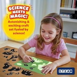 Skillmatics Sun Paper Art Kit - STEM Craft Kit for Kids with Decorative Paper, Stencils & Markers, Create with Sunlight, Mess-Free, Indoor Fun, Gifts for Ages 4, 5, 6, 7, 8, 9, 10, 11, 12