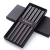 Buyer Star 5 Pairs Chopsticks Black Stainless Steel 304 18/10