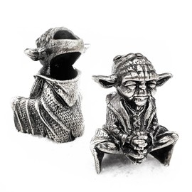 CooB EDC Paracord Bead, Pendant, Charm, Knife Lanyard Bead. DIY Hand-Casted Metal Beads Pendants for Custom Paracord Knife Lanyards Making 1pcs/Lot (Silver)