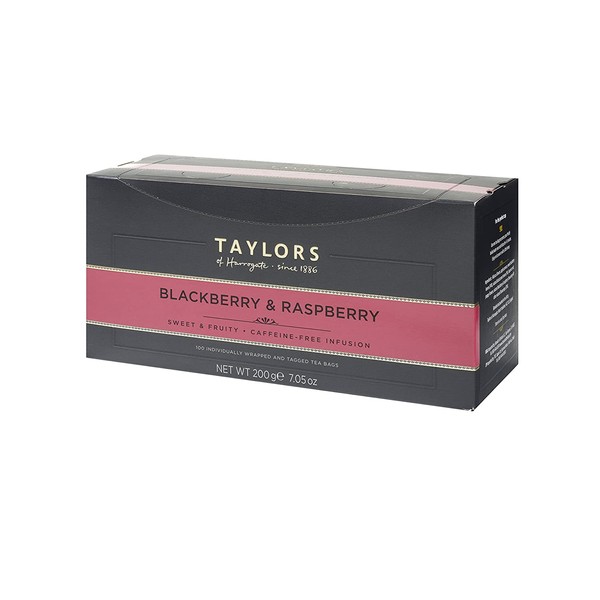 Taylors of Harrogate Blackberry & Raspberry Herbal Tea, 100 Count (Pack of 1)