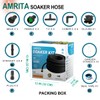 AMRITA Soaker Hose KIT,1/2inch 100ft Rubber Garden Hose 70% Water