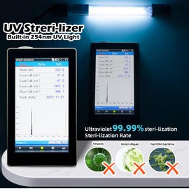 Aquarium Filter for 10-45 Gallon Tank, U-V Fish Tank Green Clean Machine Submersible Powerful Pump Canister Filter 158GPH for Pond Turtle Tank Saltwater Freshwater Crystal Clear Green Killing