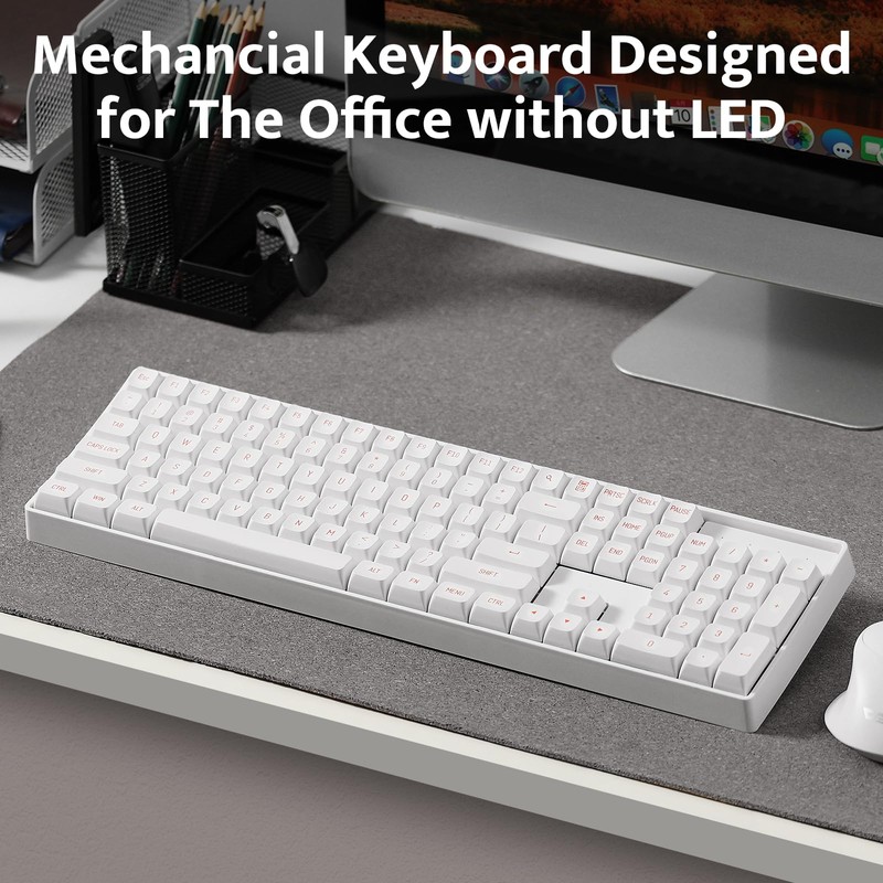 darkFlash Wireless Mechanical Keyboard and Mouse for Office, 106 Keys