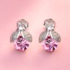 EVER FAITH 925 Sterling Silver CZ Lovely Ladybug Stud Earrings