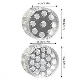 AIMALL 2 Pack Spiral Ikebana Flower Arranging Stem Holder Set, Transparent, Large 2.76in + Small 1.97in for Floral DIY