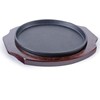 Happy Sales HSGRD-RND95, Large Cast Iron Steak Plate Sizzle Griddle