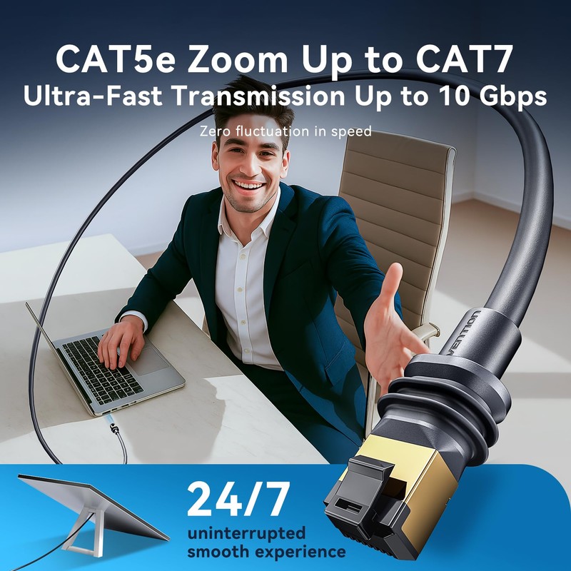 VENTION Starlink Gen 4 Cable, Up to 10Gbps, IP68 Cat