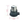 YCSSSD E26/E27 Waterproof Light Bulb to Socket Adapter, 3 Prong