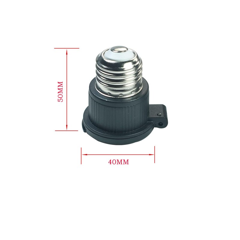 YCSSSD E26/E27 Waterproof Light Bulb to Socket Adapter, 3 Prong