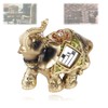 Lovely Elephant Shape Elephant Statue Vividly for Cafe Wealth Figurine(Green