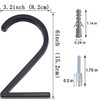 6" Modern House Numbers Floating Stainless Steel Address House Number