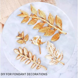 ML Molde Fondant Flor Hoja Moldes Silicona P Rosas Decor Tartas