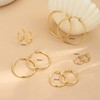 LOLIAS 5 Pairs of Hoop Earrings 925 Silver / Gold