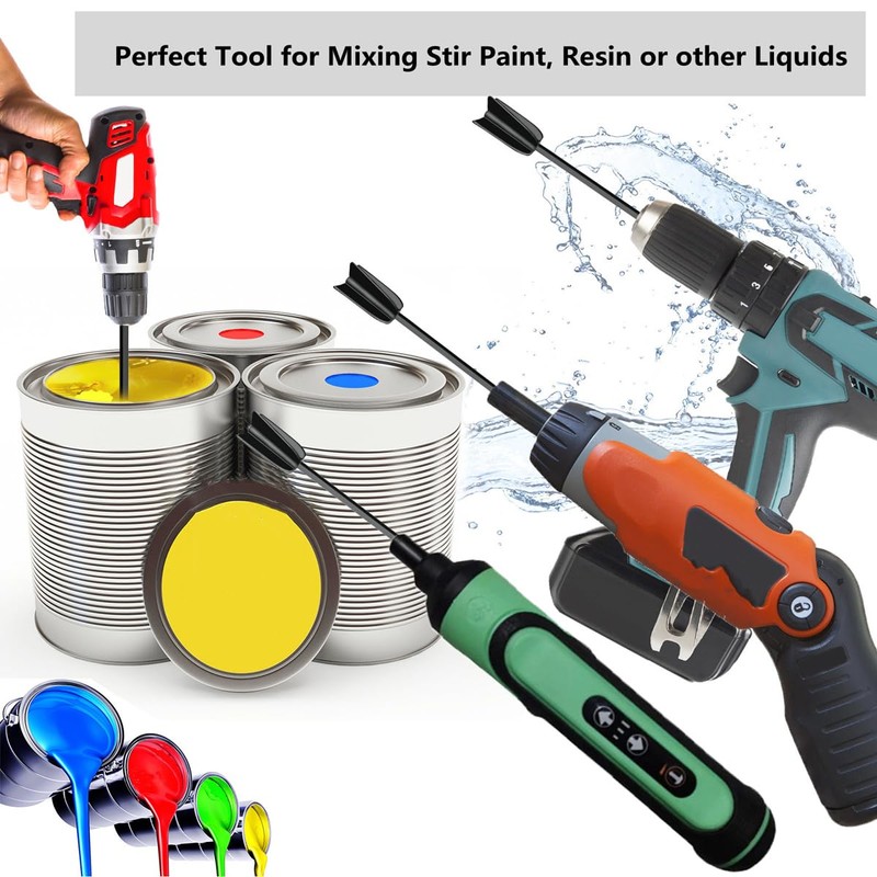 Getrays Resin Agitator Paddle, 4 Pieces Strong Mixing 1/4" Bit