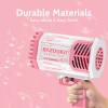 bazooka 88Hole Magic Rocket Launcher Pink Bubble Gun Bubble Bazooka