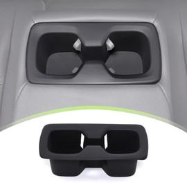 Car Rear Seat Cup Holder Insert Accessories Compatible with Toyota Land Cruiser Prado 250 J250 LC250 2024 2025,TPE Rear Row Water Cup Holder Inserts Storage Cup Holder Kit