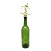 Skiing Wine Bottle Stopper - Handmade with Stainless Steel Base