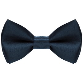 FACATH Bow Ties for Boys, Kids Polka Dot Flying Pre-Tied Clip On Bow Ties for Girls School Party Wedding Concert Celebration, navy