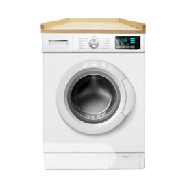 Skywin Washer Dryer Countertop 24 x 29.9 x 3.1 Inches, Single Real Wood Butcher Block for One Unit Only (Washer or Dryer), Countertop Over Laundry Machine