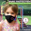 PURIAN Black Cloth Face Mask for Kids, Reusable Face Masks,
