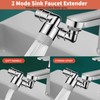 ELESULTRA 1440° Swivel Sink Faucet Extender - Universal Kitchen Sprayer,