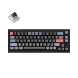 Keychron V2 Wired Custom Mechanical Keyboard, 65% Layout QMK/VIA Programmable Macro with Hot-swappable K Pro Brown Switch Compatible with Mac Windows Linux (Carbon Black - Non-Transparent)
