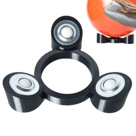 Bowling Ball Rotating Cup with Anti-Roll Off Design and Ceramic Bearings- Ideal for Cleaning, Polishing, and Displaying Bowling Balls (Black) Bowling Ball Cup Stand, Bowling Ball Spinner