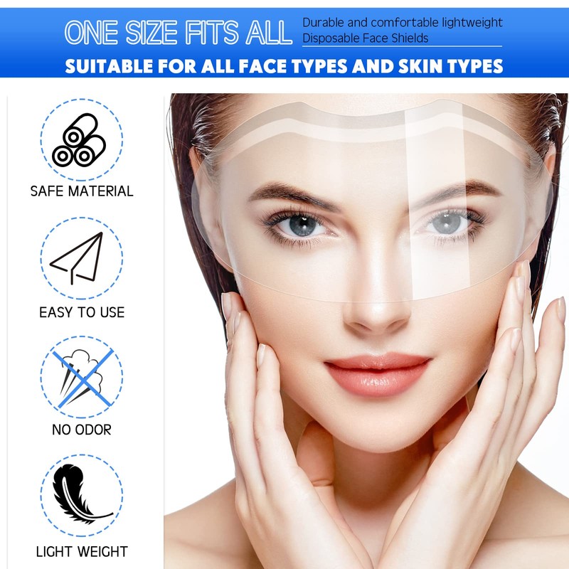 300 Pcs Makeup Shower Face Visors Permanent Microblading Supplies Disposable