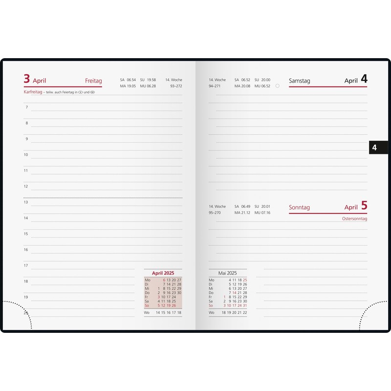 rido/idé Pocket Diary Model Technik III (2025), 1 Page =