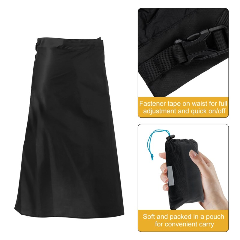 Ultralight Thin Rain Skirt Waterproof Lightweight 15D Nylon Kilt Rain