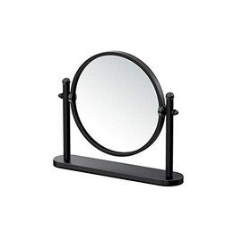 Gatco 1391MX Table Mirror, 7.5" Dia, Matte Black