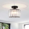 BUXVRCS Semi Flush Mount Modern Chandelier, Crystal Ceiling Light Fixture,