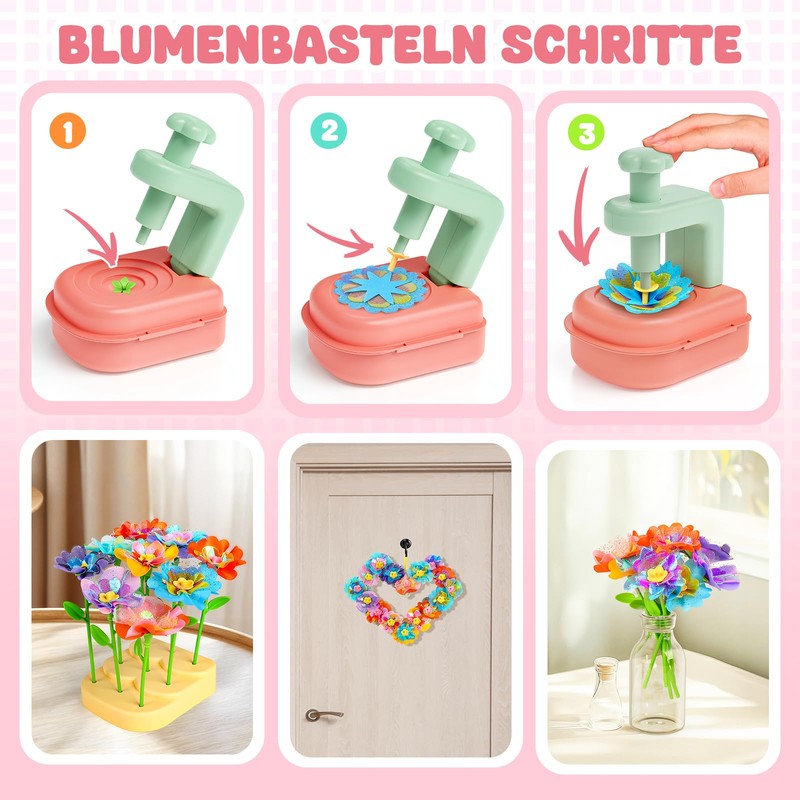 Jofuni Flower Craft Set Children Girls from 6-4-5 Years