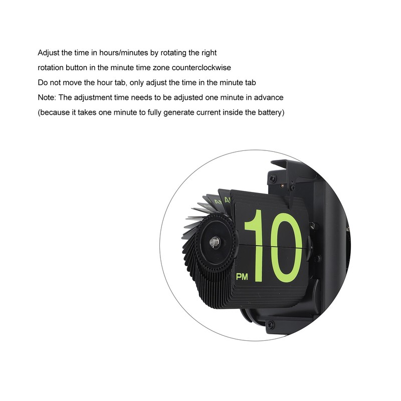 European Style Retro Digital Flip Down Clock 304 Stainless Steel