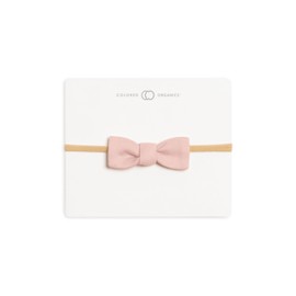 Colored Organics Baby Organic Cotton Dainty Bow Headband - Infant Girls - Ballet