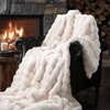 Faux Fur Throw Blanket, Ultra Soft Fuzzy Blanket for Couch