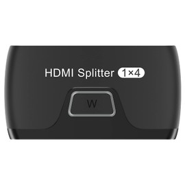4K 1x4 HDMI Splitter by HDSUNWSTD - 1 Port to 4 HDMI Display-Powered Splitter Ver 1.4 Certified for 4K Full HD 1080P High Resolution & 3D Support (One Input to Four Outputs)