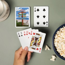 Lantern Press Stone Harbor, New Jersey, Sign Destinations (52 Playing Cards, Poker Size Card Deck with Jokers)