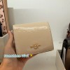 Coach NWT Coach Patent Leather Snap Small Wallet CW790 Gold/Pearl