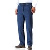 Soojun Mens Elastic Waist Jeans Relaxed Fit with Zipper and