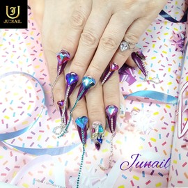❣High quality Sexy heart handmade nail tips - Short round / ❣고품격 섹시하트 수제네일팁 - 숏라운드