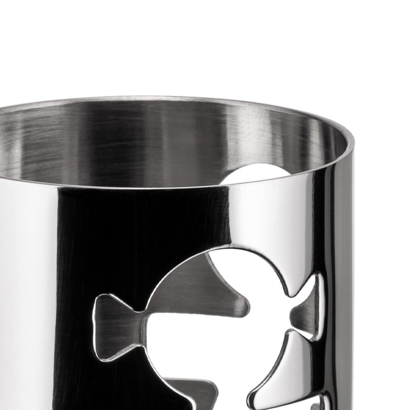 Alessi "GIROTONDO" Serviettenring, durchbrochen aus Edelstahl glänzend poliert, Frau, 9
