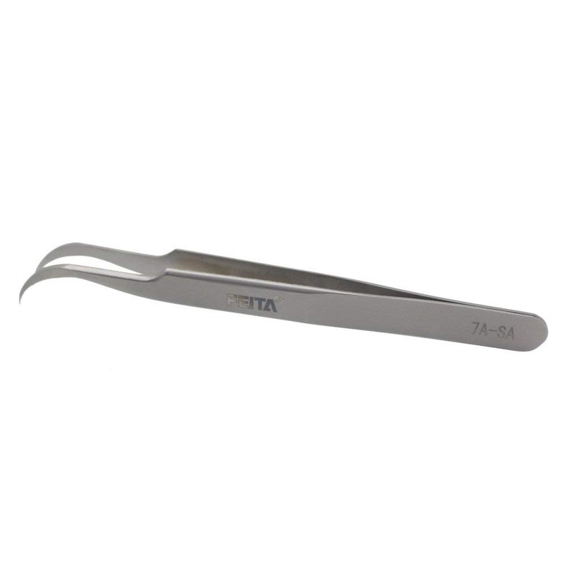 Individual Eyelash Tweezers - FEITA Professional Stainless Steel Curved Tweezer